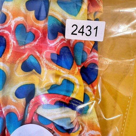 Dot Dot Smile Ballet Dress Yellow Blue Girls Rainbow Striped Heart Pattern 2T - Picture 9 of 9